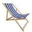 2 pièces de chaises longues bleu foncé en bois Populus Sling