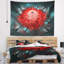 Tapisserie florale rouge et bleue-28499724