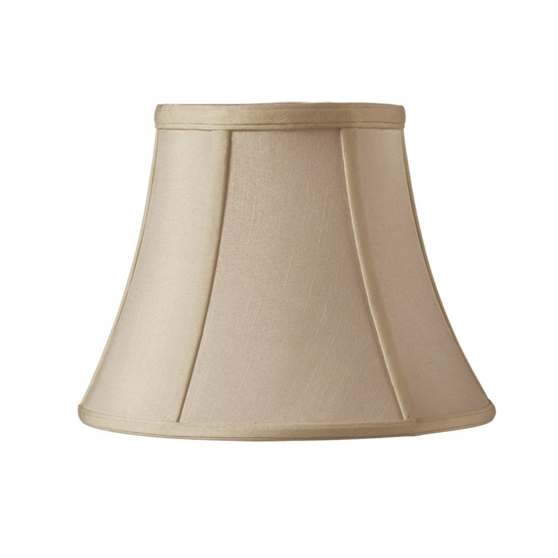 Abat-jour cloche en soie / shantung (araignée), Coquille d'oeuf, H 9 po x l 12 po x P 12 po