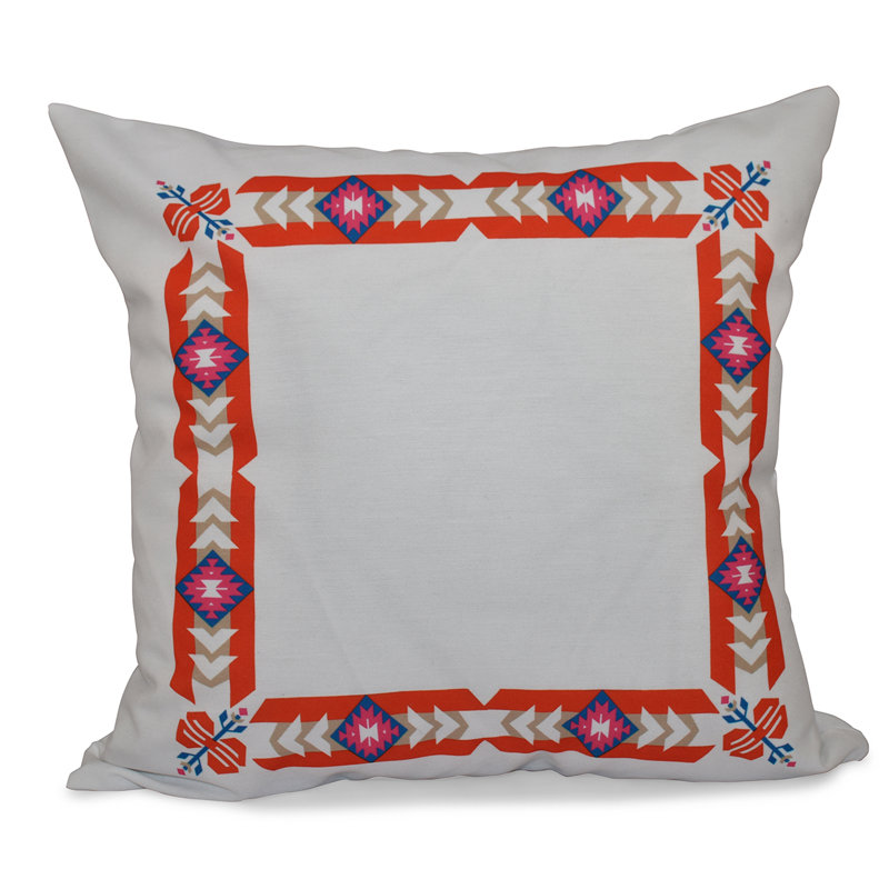 Housse de coussin et insert Happy Happy Hippy, 26 po x 26 po, Orange
