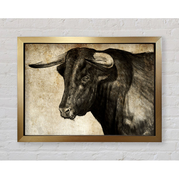August Grove Bull Horns - Single Picture Frame Print | Wayfair.co.uk