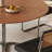 Round Stainless Steel Dining Table with Solid Wood-2043564622