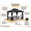 Rideaux en polyester filé noir Sojag pour pavillon de jardin Kiana 10 pi x 12 pi