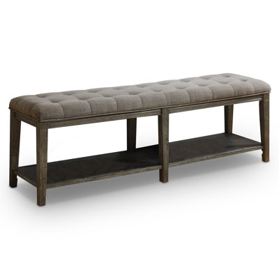 Tynes Linen Upholstered Storage Bench