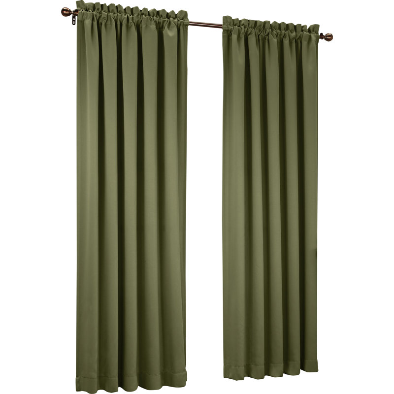 Wayfair Basics® Thermal Room Darkening Rod Pocket Curtain Panel, Sage Green, 54" W x 63" L