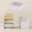 AIYAPLAY Kids Table and Chair Set 2 in 1 with Storage Bins Ages 3-5 White