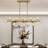Faustena 16-Light Dimmable Bubble Glass Golden Sputnik Modern Linear Chandelier