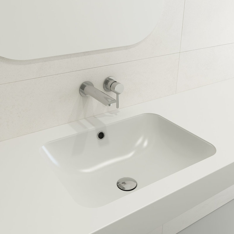Scala 21.65'' L Bathroom Sink, Matte White