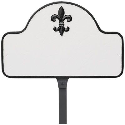 Plaque d'adresse sur 1 ligne Fleur de Lis