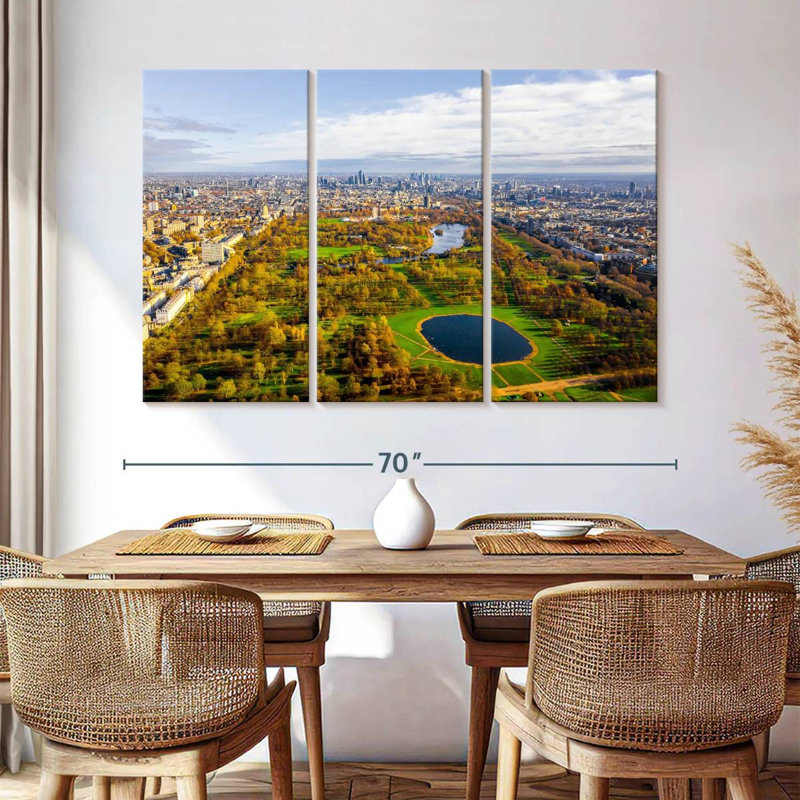 Vue aérienne de Hyde Park, H 42 po x l 65 po