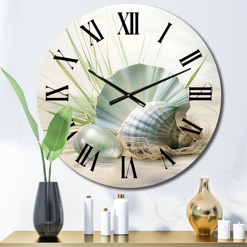 Horloge murale Clam Underwater Serenity, Moyenne