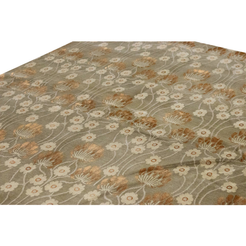 Handmade Silk and Wool Area Rug