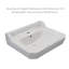 Victoriahaus 23.5" x 20" Rectangular Console Sink with Faucet Drill, Towel Bar, Backsplash, and Overflow-716361193-716361195