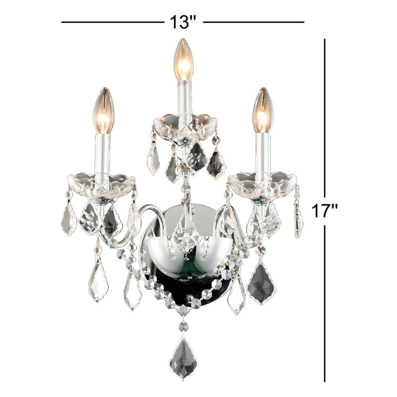 Dagmar Candle Wall Light, Chrome