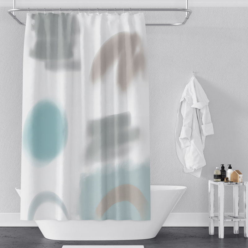 Kapedes Abstract Shower Curtain, 83" H x 70" W