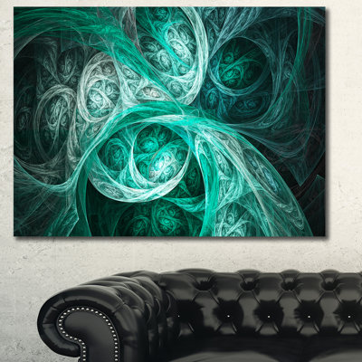 Mystic Turquoise Fractal, impression sur toile tendue