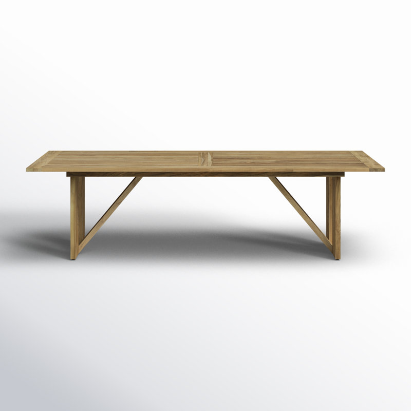 Narelle 107.75'' Natural Teak Rectangular Outdoor Dining Table
