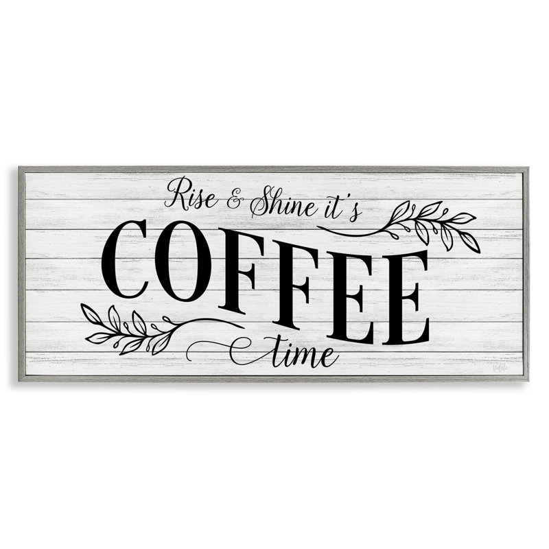  «Rise & Shine Coffee Time», estampe numérique de Natalie Carpentieri, Estampe numérique Farmhouse, H 10 po x l 24 po