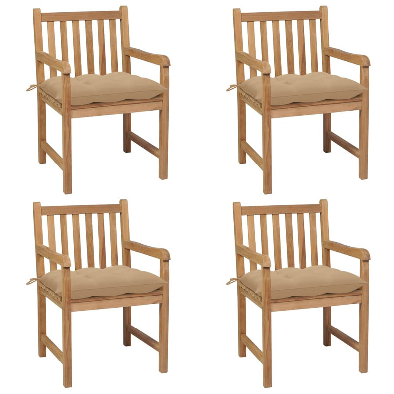 Chaise de patio avec coussin Dorathy, Beige
