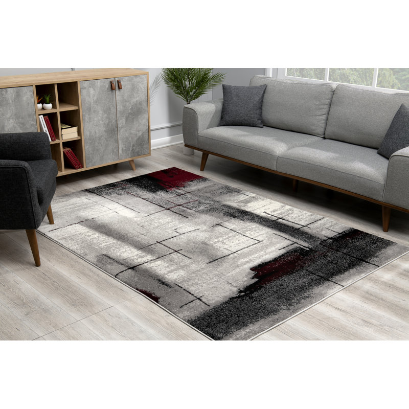 Dillup-Jones Abstract Indoor Rug, Rectangle 7'9" x 10'9"