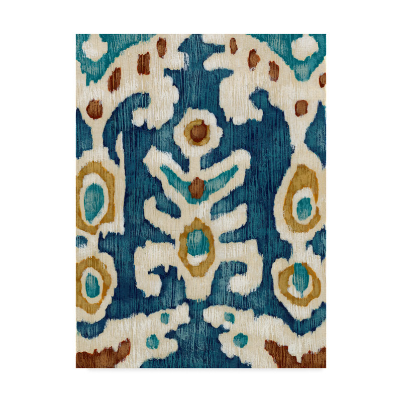 « ocean ikat iii », reproduction sur toile tendue, H 24 po x l 18 po x P 2 po