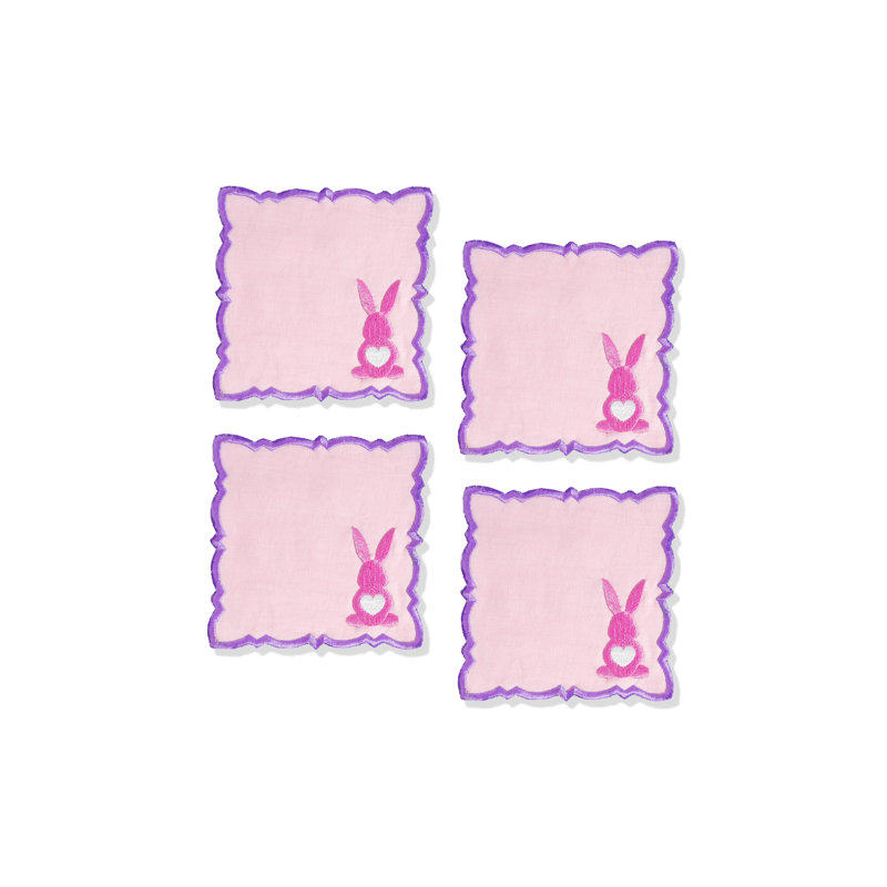 Ensemble de 4 serviettes de table The Blossom Bunny