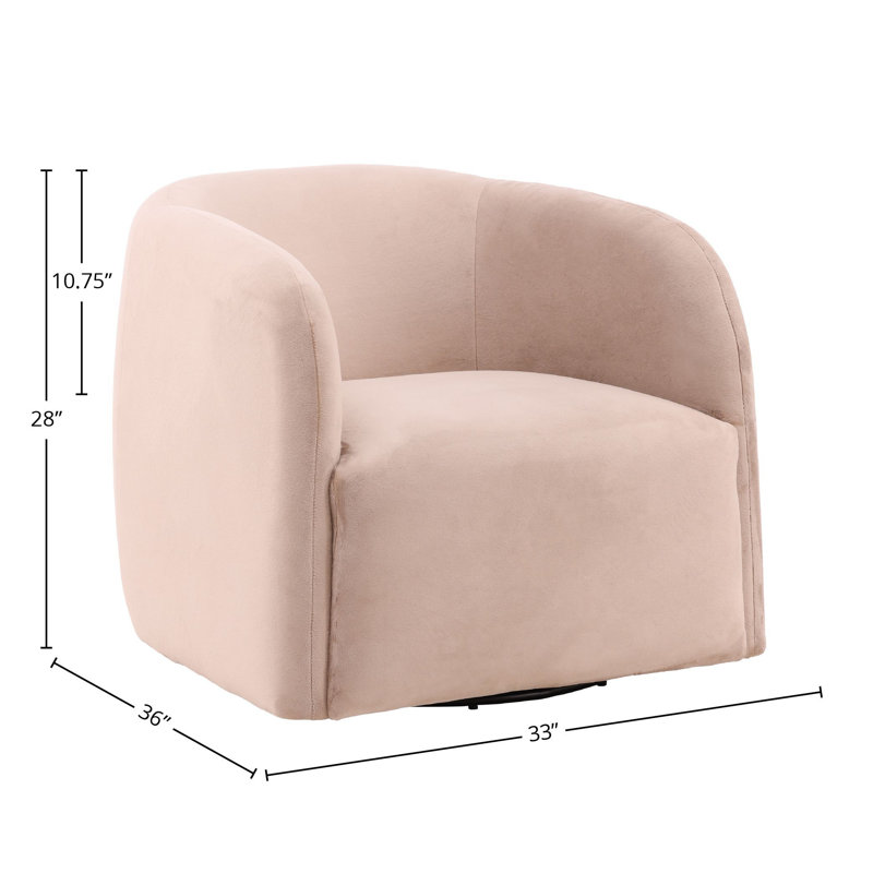 Neva Upholstered Swivel Chair, Onyx Mink