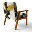 Chaise avec accoudoirs rembourrée Geometric IV-2064762567-1951322359