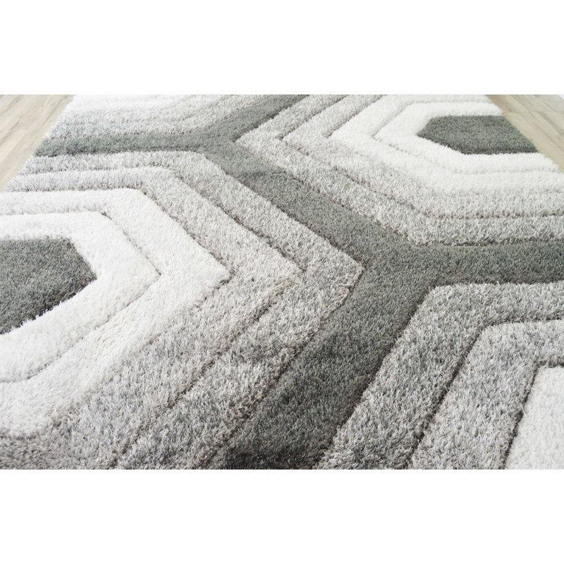Tapis gris Szymon, Rectangle 5 pi 2 po x 7 pi 5 po