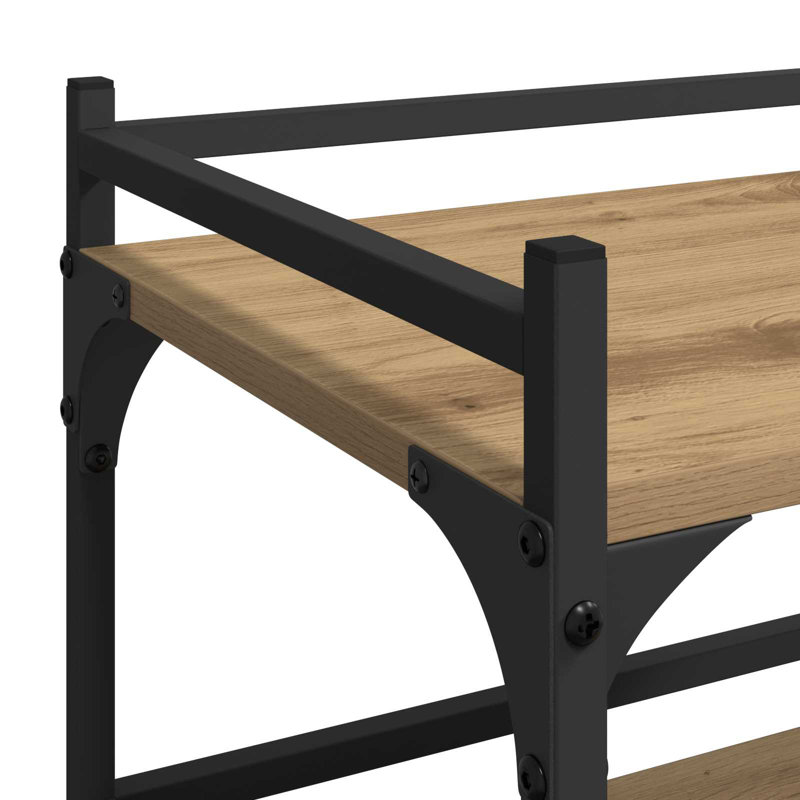 Wood Bar Cart, Artisan Oak