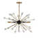 Ariel 6-Light Chandelier in Como Black with Gold Accents
