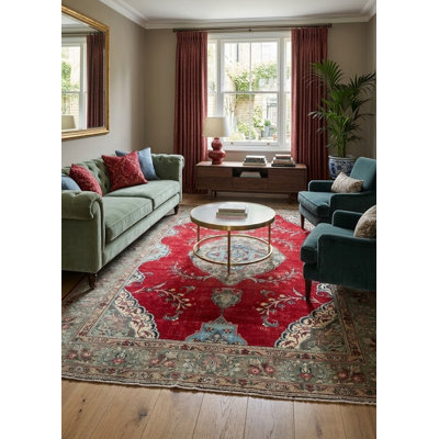 Tapis oriental traditionnel en laine noué à la main 8 pi 5 po x 11 pi 0 po