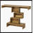 42" Console Table, Wood Sofa Table Accent Table With Geometric Base-198824780
