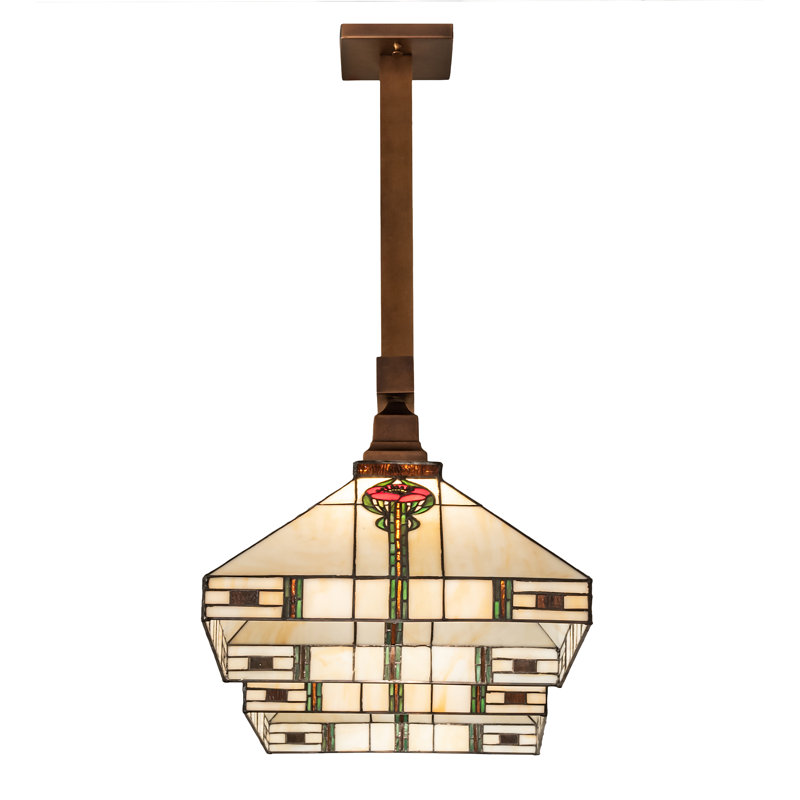 38.5" Long Parker Poppy 2 Light Island Pendant, Light Brown