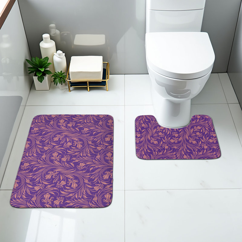  Ensemble de tapis de salle de bain Scroll 2 pièces