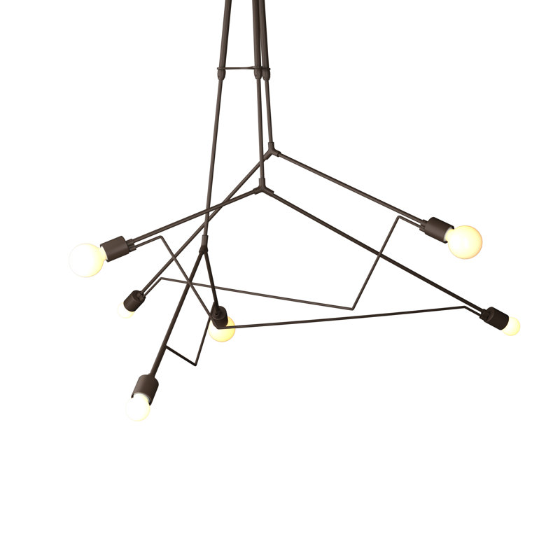 Divergence 6 - Light Outdoor Chandelier, Coastal Bronze, 54.8" - 64.3"