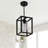Ezechias 1 - Light Matte Black Square/Rectangle Pendant