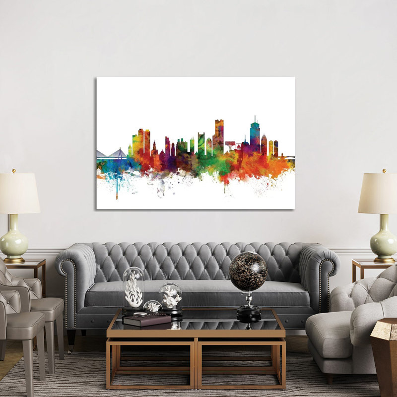 Boston, Massachusetts Skyline by Michael Tompsett - 1 Piece Wrapped Canvas Painting, 152.5 cm H x 101.5 cm W