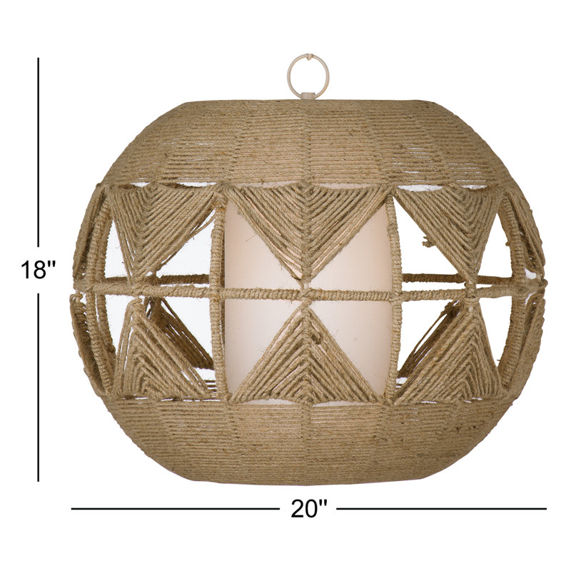 Johnie 1 - Light Natural Rattan Single Pendant
