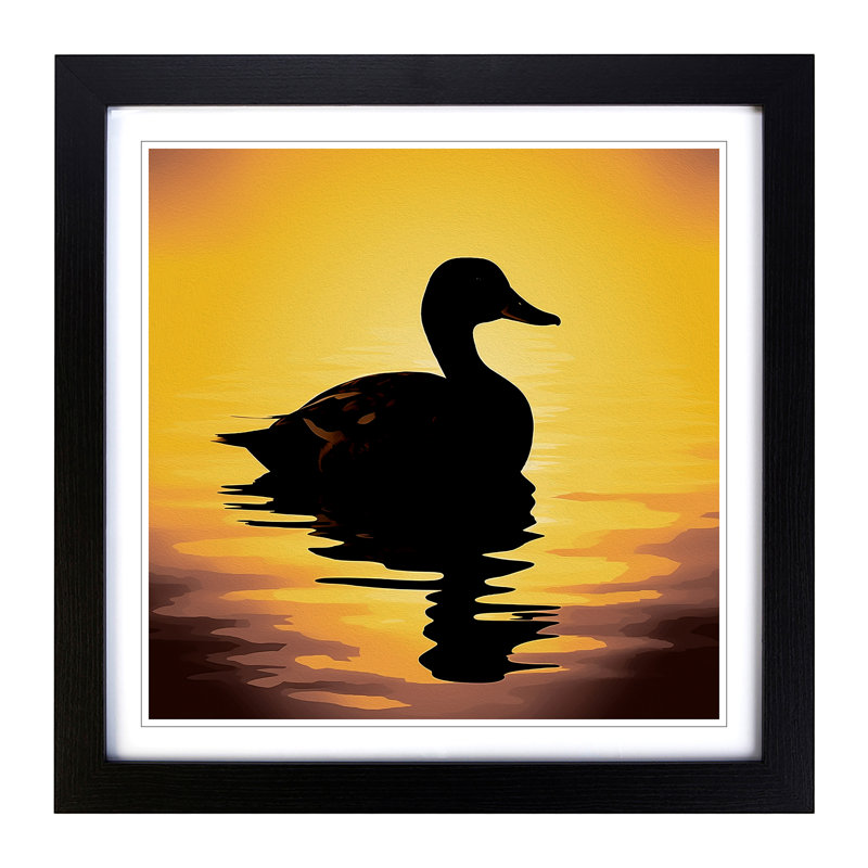 Single Picture Frame Print on Wood, Black