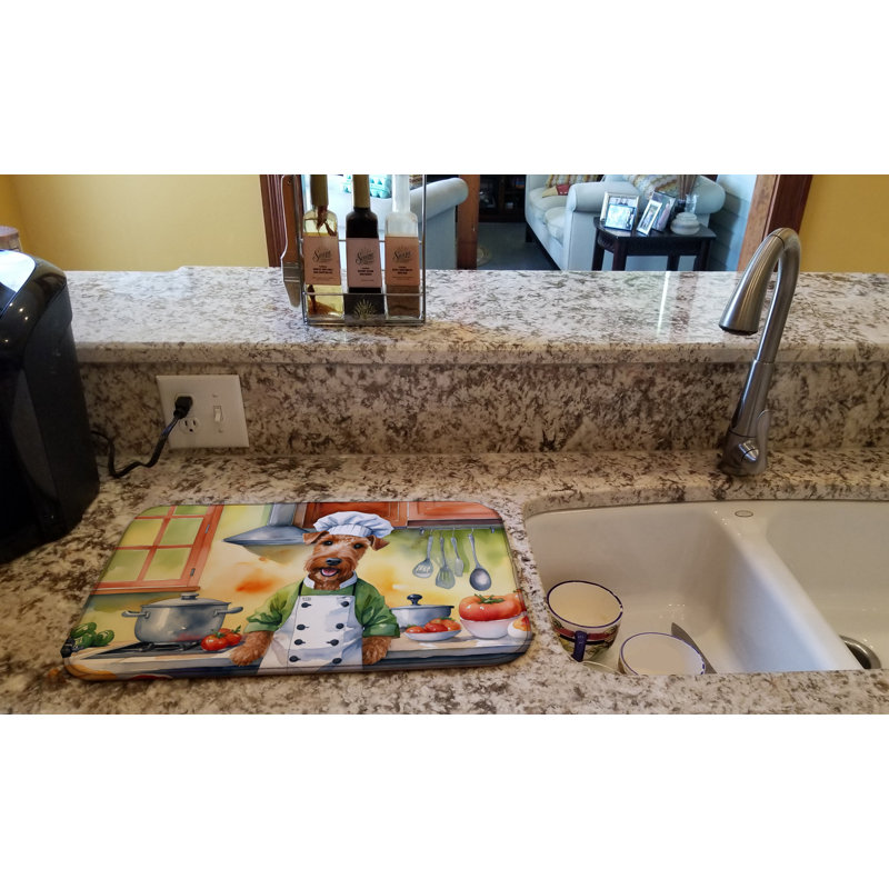 Irish Terrier The Chef Dish Drying Mat