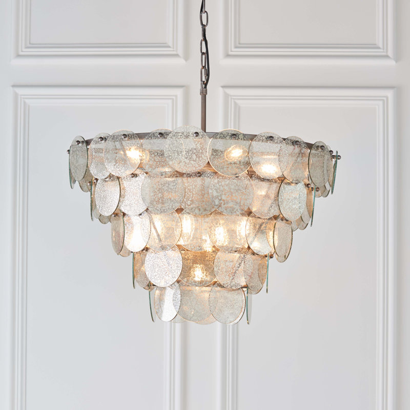 Annyston 9 - Light Satin Slate Paint Crystal Pendant