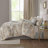 7 Piece Textured Cotton Blend Comforter Set Gray Queen
