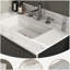 Comptoir de meuble-lavabo en marbre 31 po, comptoir blanc avec trous pré-percés, comptoir de salle de bain avec lavabo central-120102359
