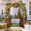 7FT Wood Garden Arbour With Door-118698396