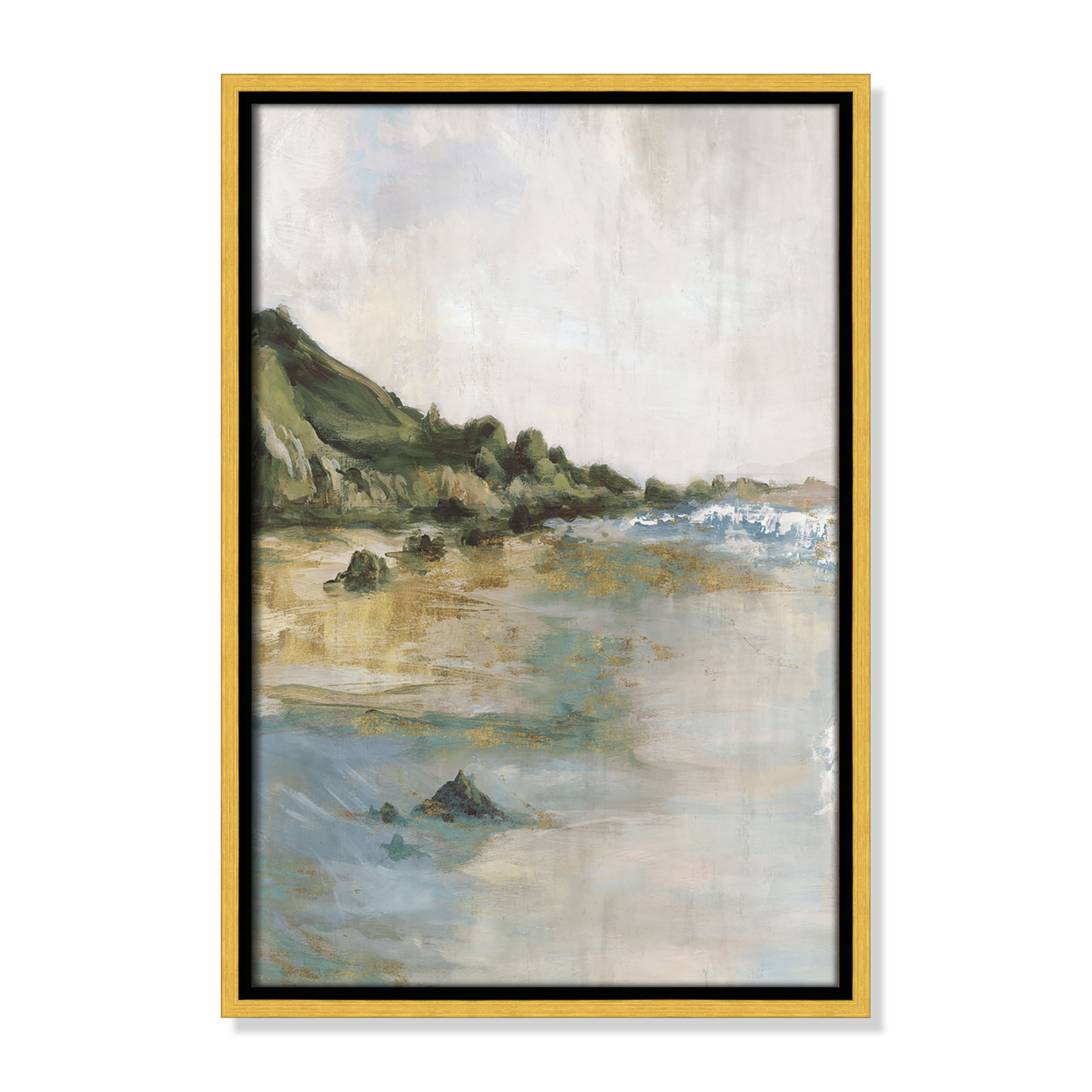 Cordoba "Tide's Edge" Print, 19.5" H x 13.5" W, Gold