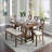 Transitional Rectangular Dining Table Wooden Frame Kitchen