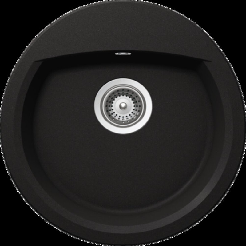 Manhattan Single Bowl Inset Kitchen Sink, Nero