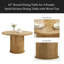 Table de salle à manger de 43 po pour 4 personnes, petite table de salle à manger avec plateau en bois et base en métal robuste, table de salle à manger ronde moderne pour salle à manger, assemblage facile-1289426621