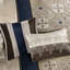 Édredon bleu marine - très grand avec oreiller de 18 po et taie décorative 2 carrés 1